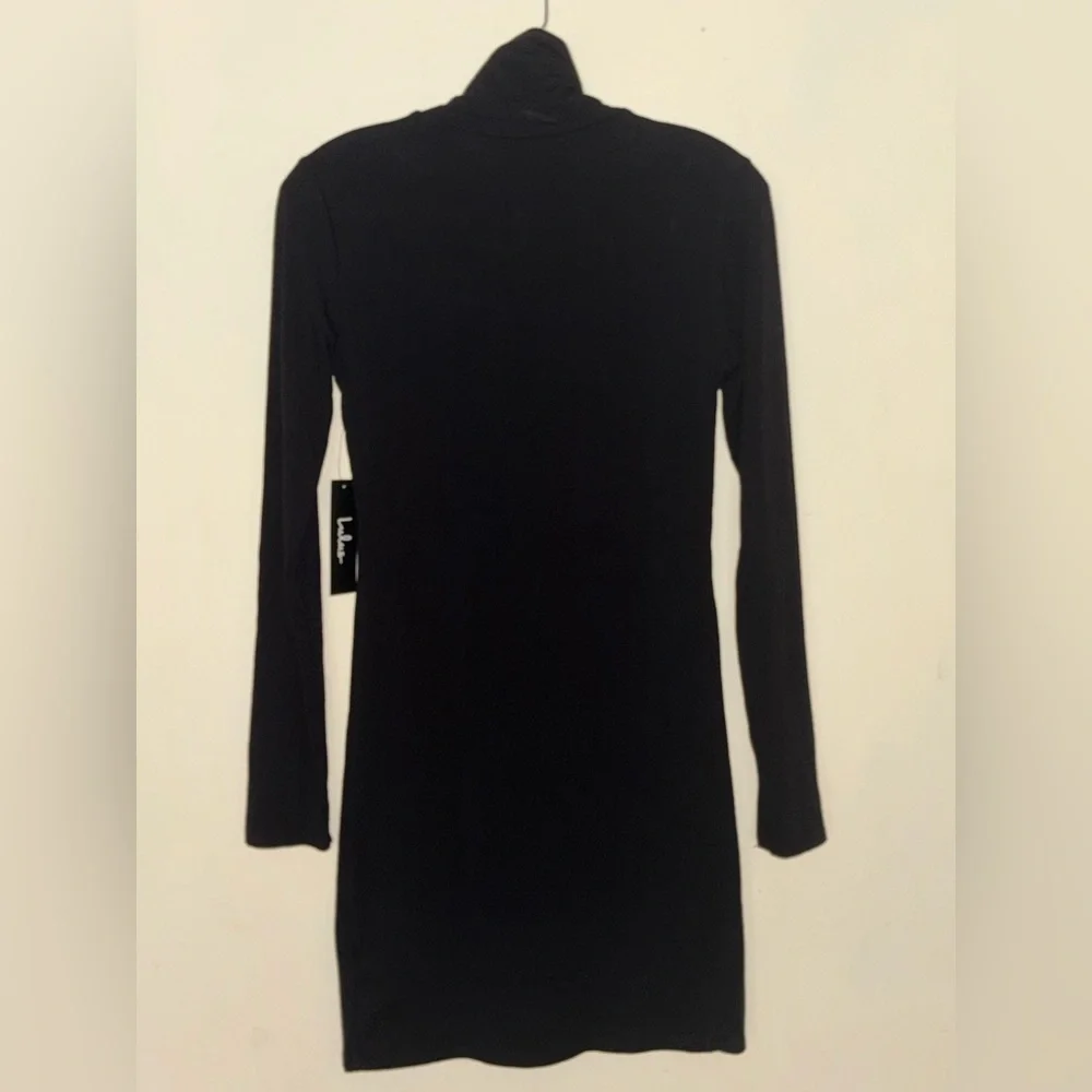 Lulu's Classic Black Turtleneck Dress - Picture 2 of 8